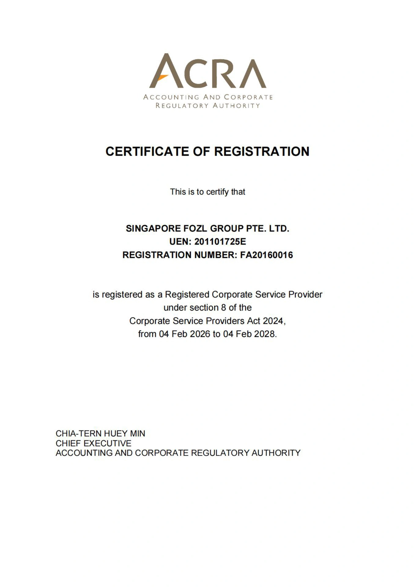 新加坡会计与企业管制局秘书牌照（公司注册和法定秘书相关服务）